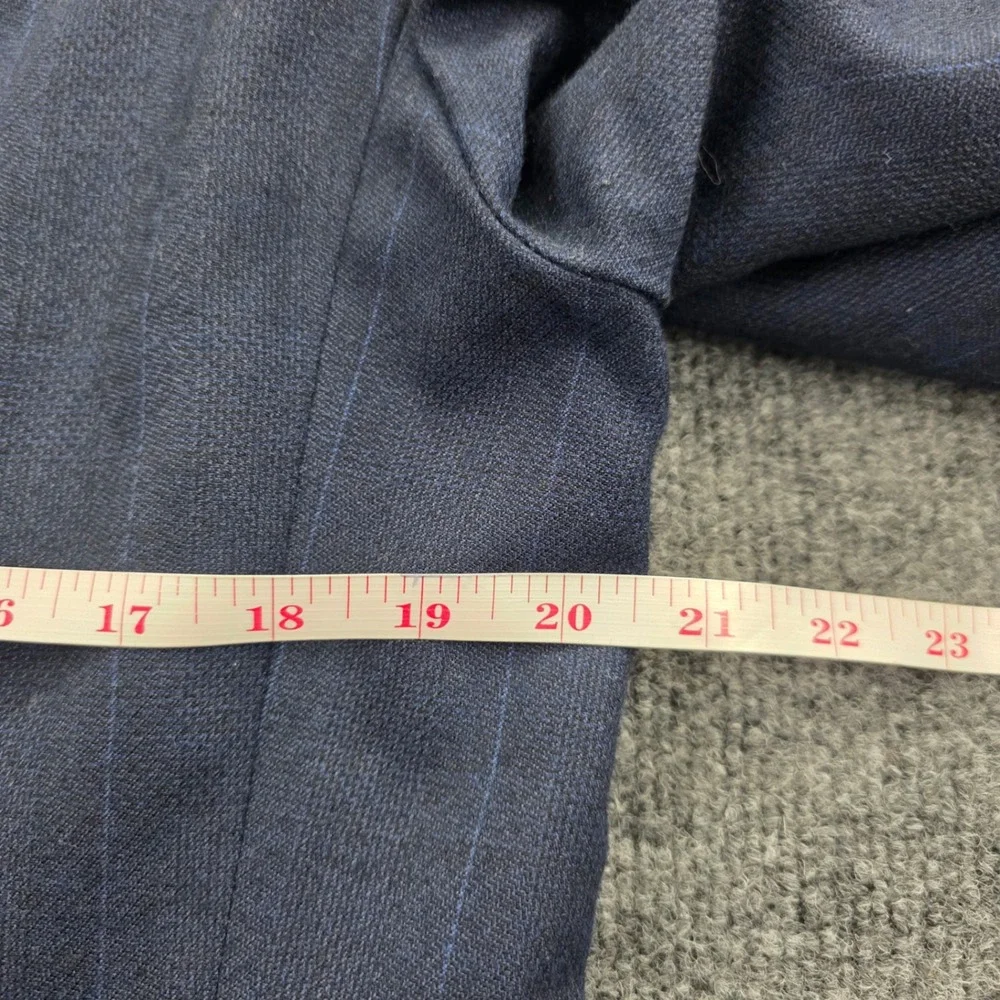 Yves Saint Laurent Blazer Mens Vintage Pinstripe Wool Suit Jacket‎ Navy France